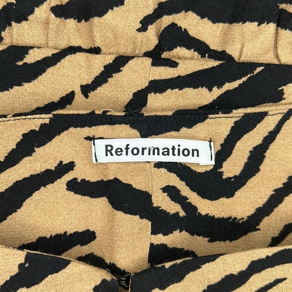 Reformation Dallas Bustier Top in Rajah Animal Print New Size 10 - Picture 7 of 11